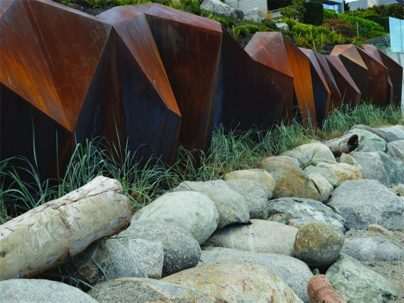 Industrial Landscape corten steel garden edging For Park Project